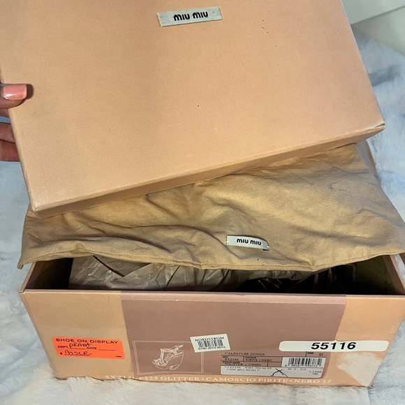 EUC MIU MIU glitter platforms, 37 - Picture 3 of 8